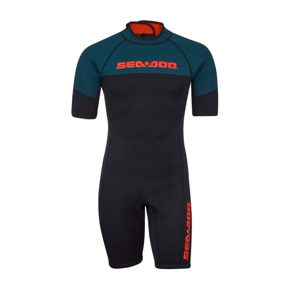 Sea-Doo Men’s Escape Shorty Wetsuit new in plastic with hanger and all t…